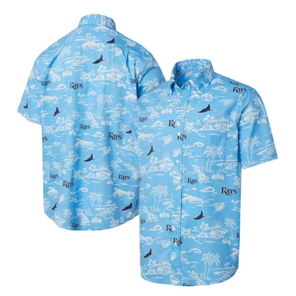 REYN SPOONER Tampa Bay Rays Scenic button-up shirt from, Men’s size medium NEW - Picture 1 of 9